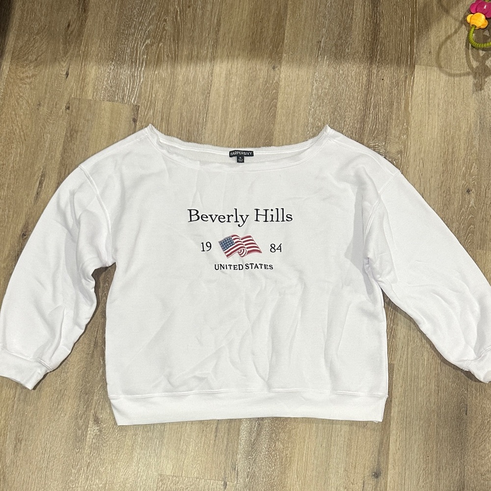 Harper White Beverly Hills Sweatshirt
